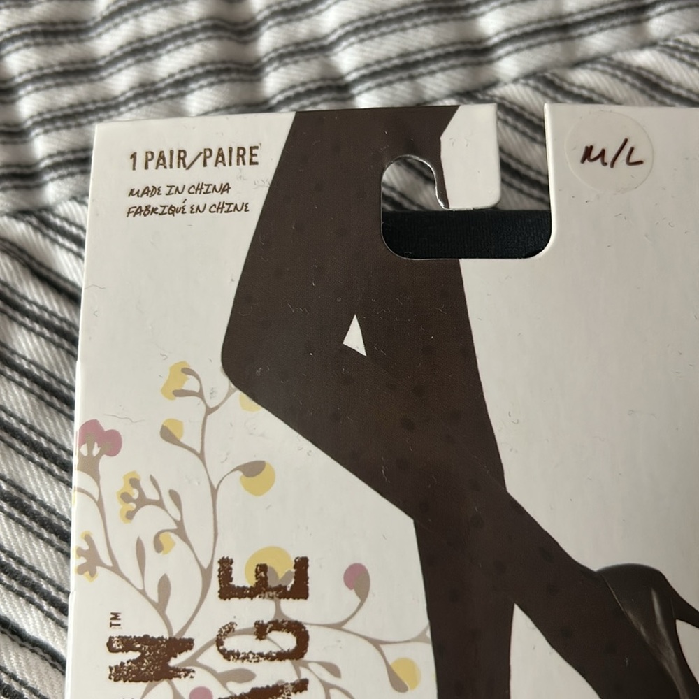 Black Polka Dot Tights - Picture 3 of 7